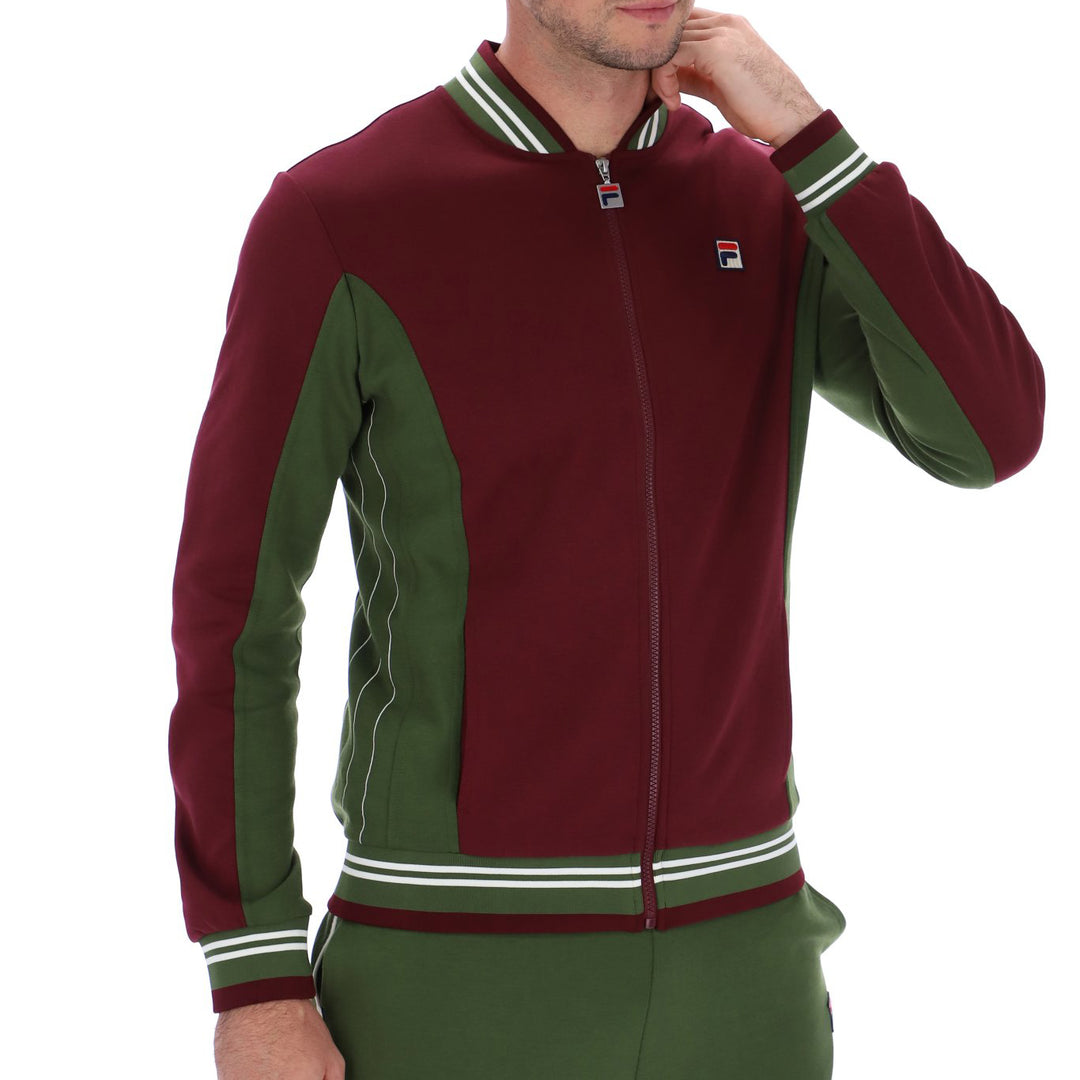 Fila Vintage Settanta Track Top Burgundy/Green