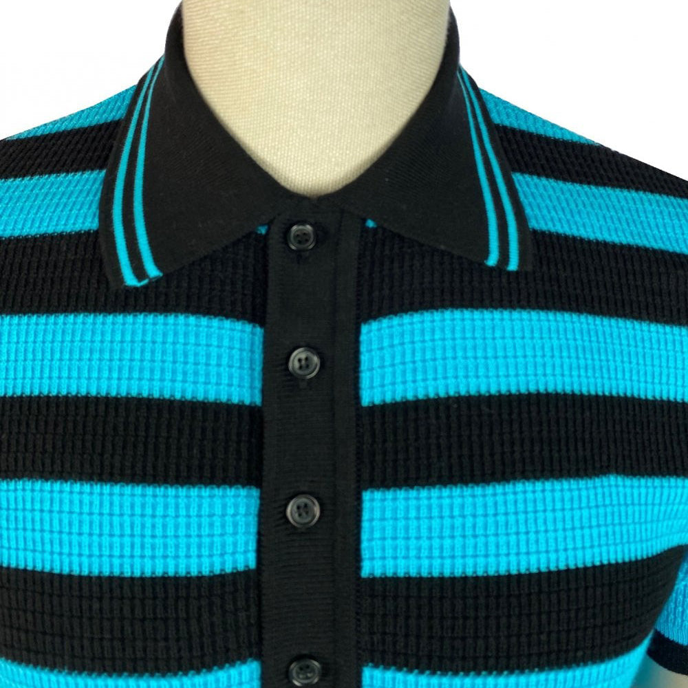 Ska & Soul "Hall" Knit Polo Turquoise