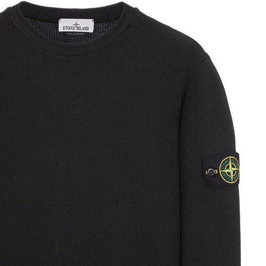 Stone Island Ribbed Crewneck Sweatshirt Black