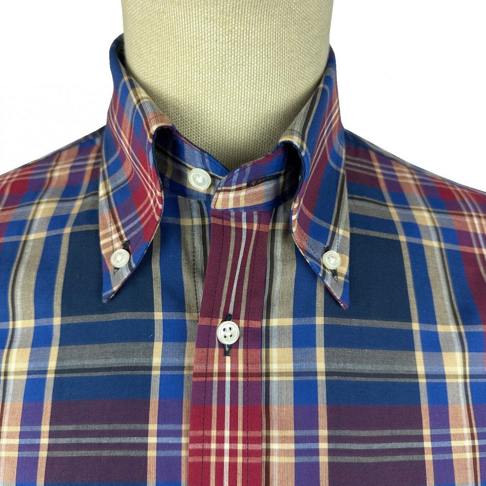 Trojan Multi-Check Shirt Navy