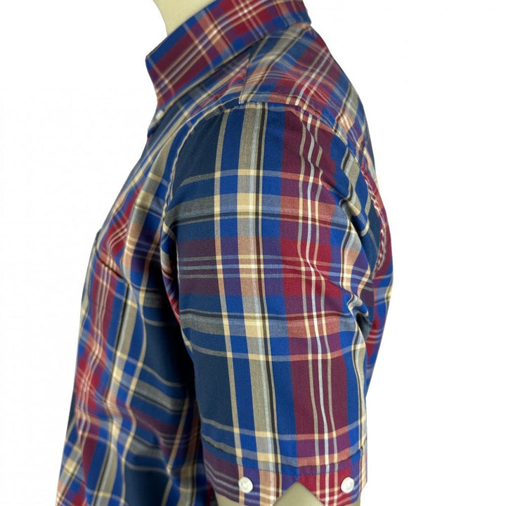 Trojan Multi-Check Shirt Navy