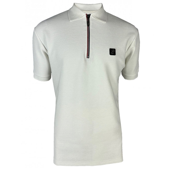 Trojan Ottoman Rib Polo Shirt White