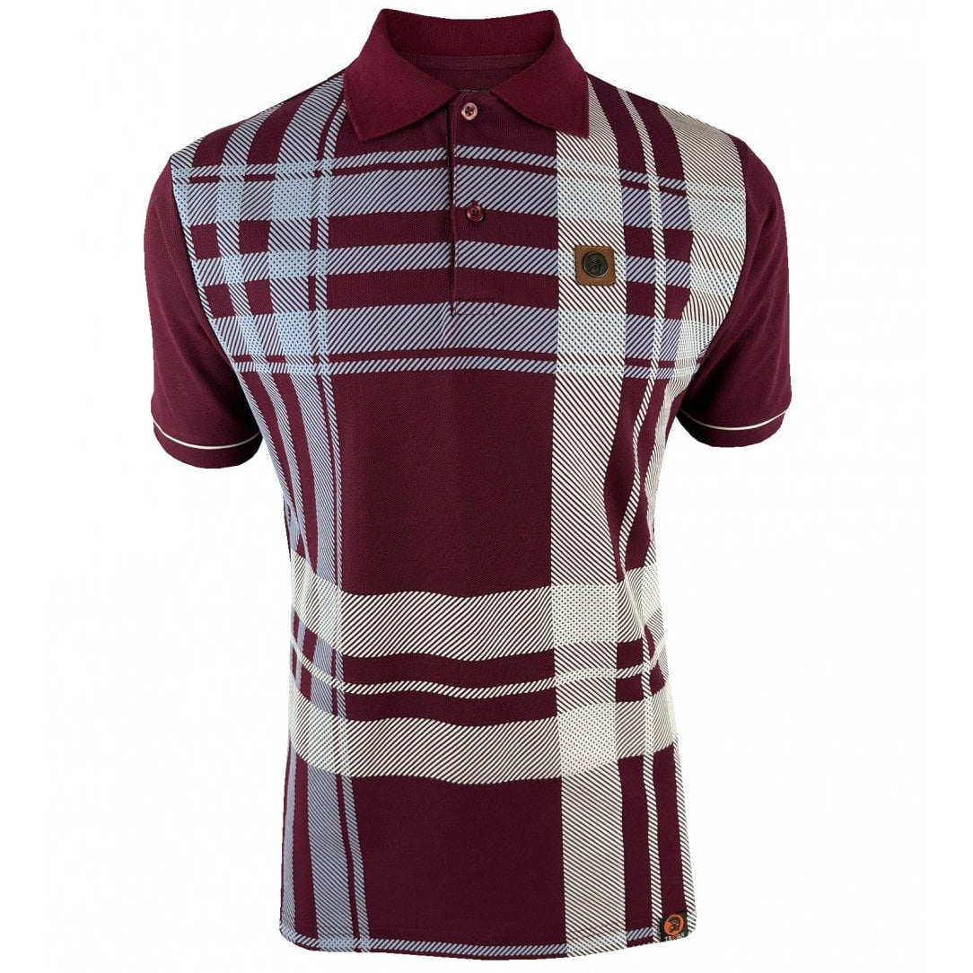 Claret and 2024 blue polo shirt