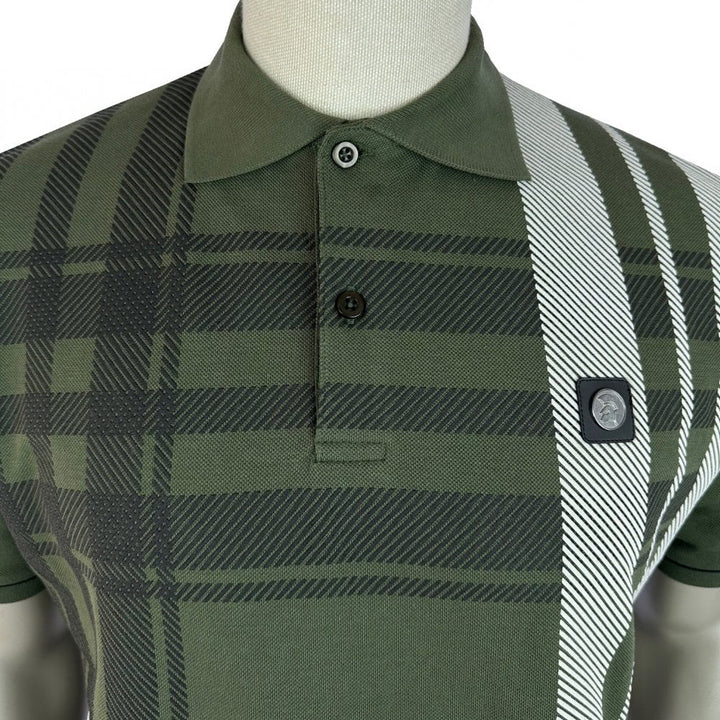 Trojan Oversize Check Polo Shirt Khaki