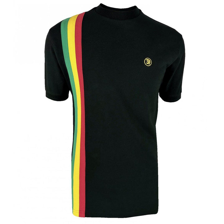 Trojan Racing Stripe T-Shirt Black