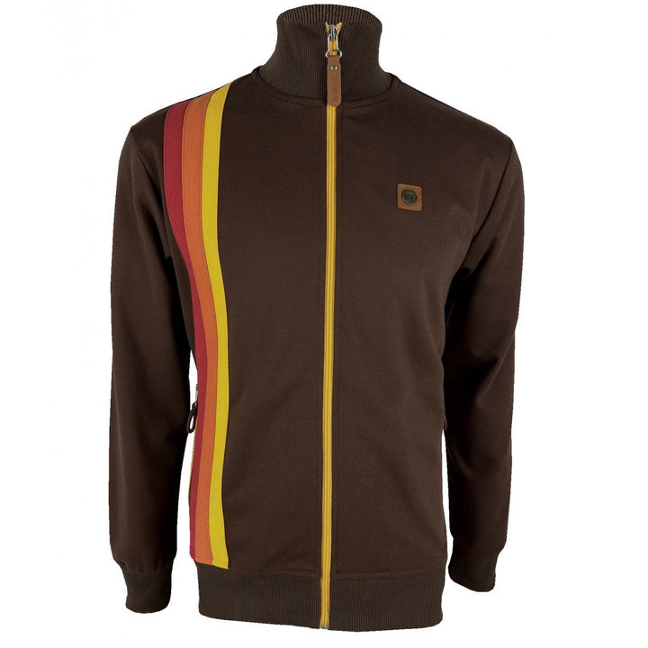 Trojan Racing Stripe Track Top Brown