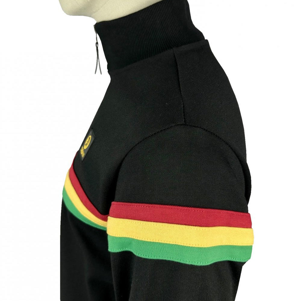 Trojan Retro Stripe Track Top Black