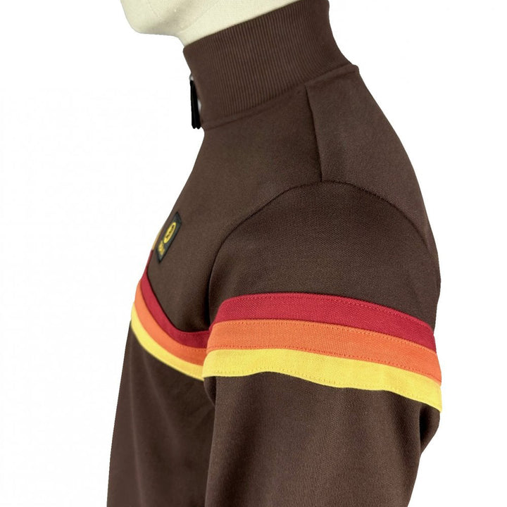 Trojan Retro Stripe Track Top Brown