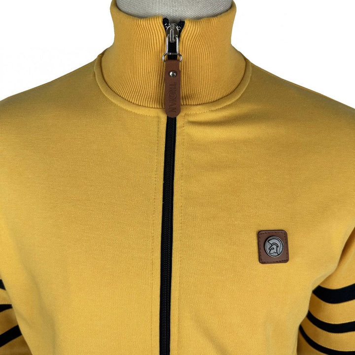 Trojan Stripe Sleeve Track Top Mustard