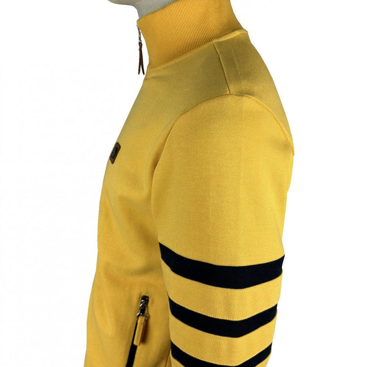 Trojan Stripe Sleeve Track Top Mustard