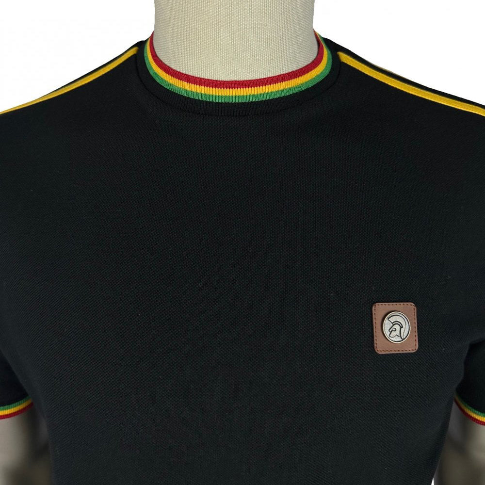 Trojan Triple Stripe T-Shirt Black