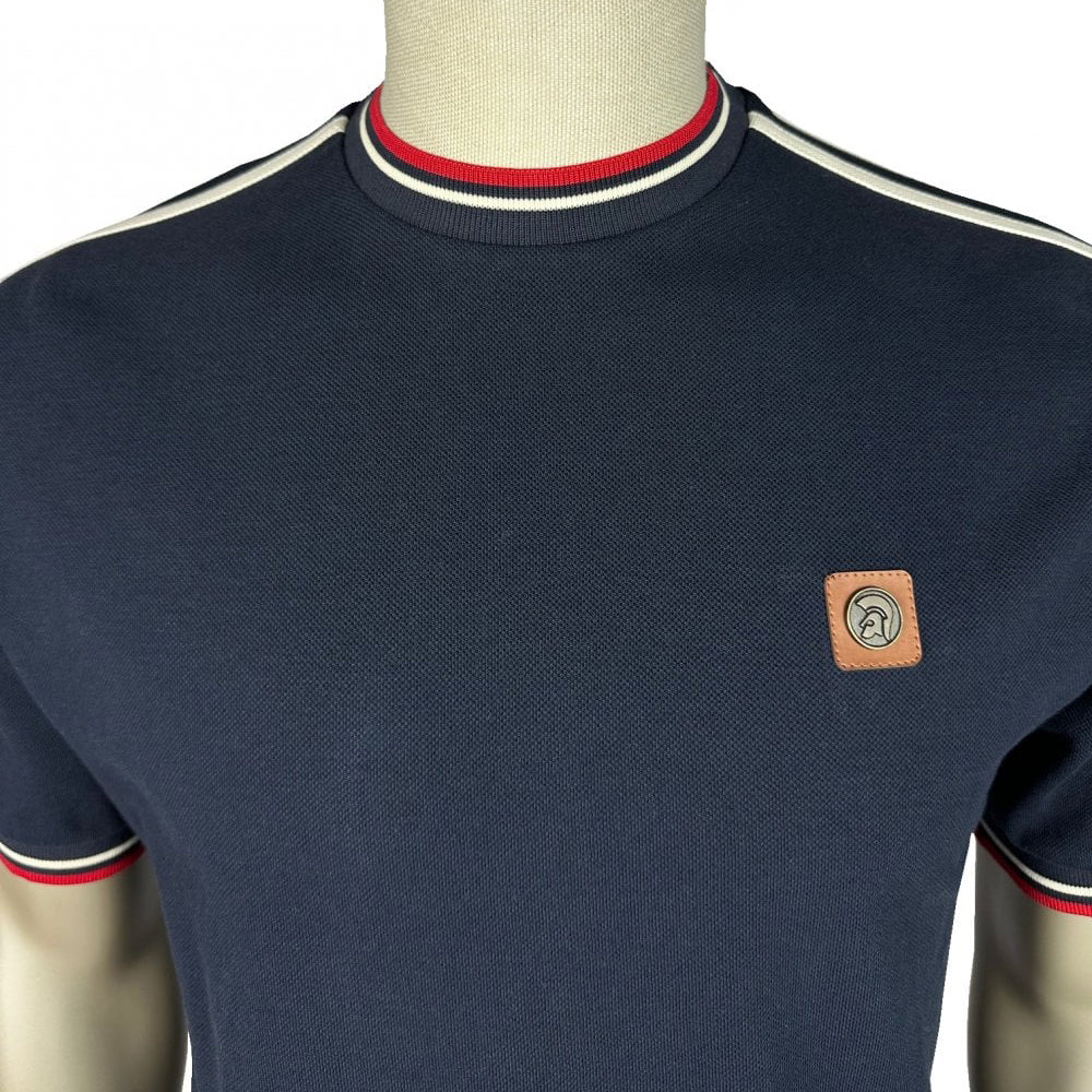 Trojan Triple Stripe T-Shirt Navy