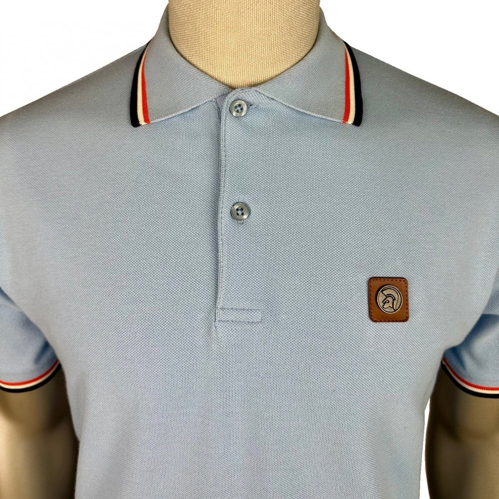 Trojan Triple Tipped Pique Polo Sky