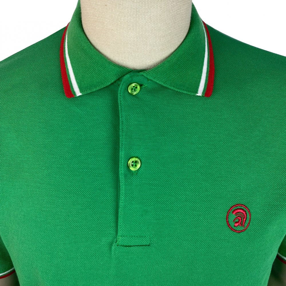 Trojan Twin Tipped Pique Polo Green