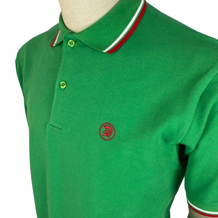 Trojan Twin Tipped Pique Polo Green