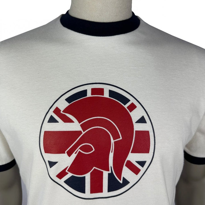 Trojan Flag Logo T-Shirt White