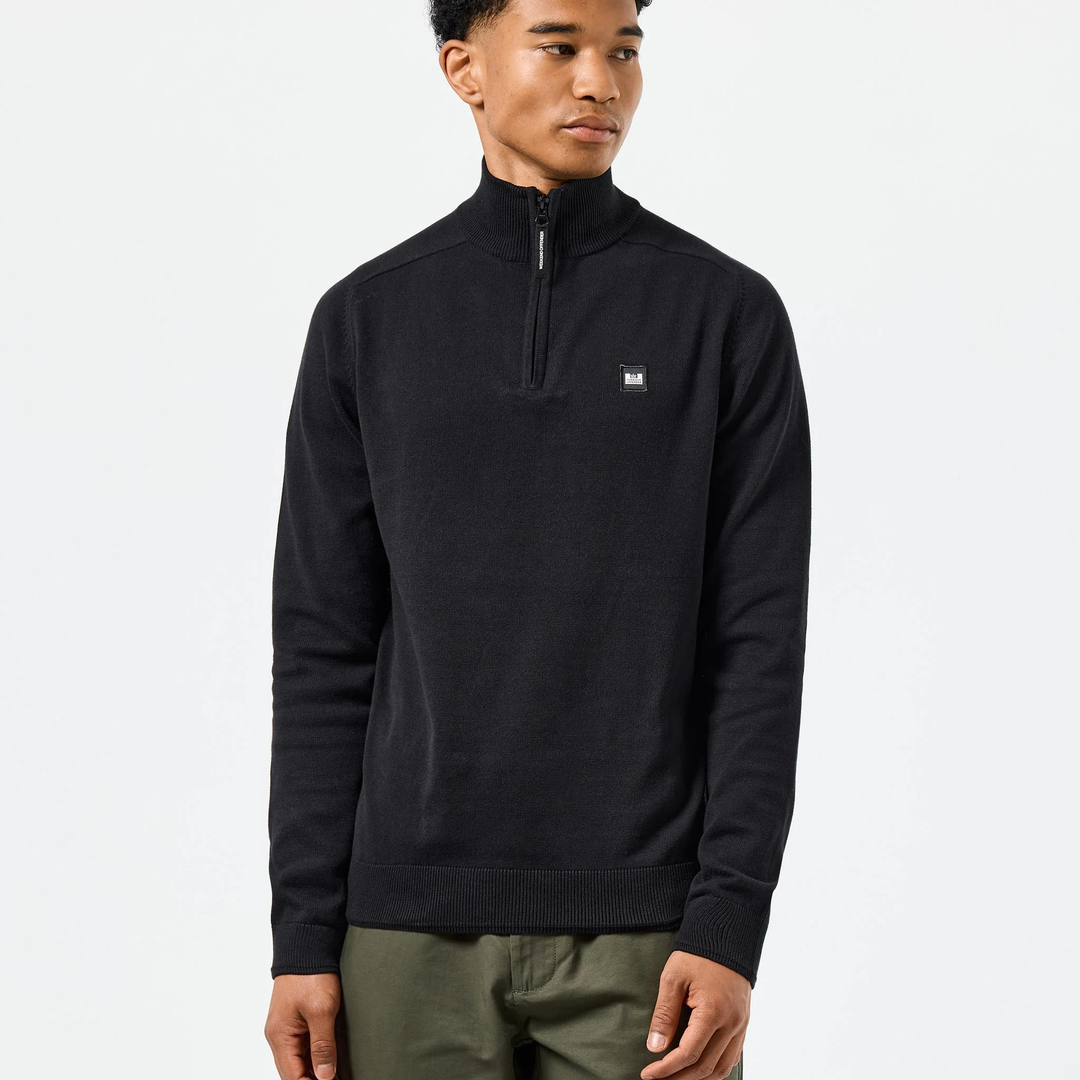 Weekend Offender Pierre Knit Zip Sweater Black