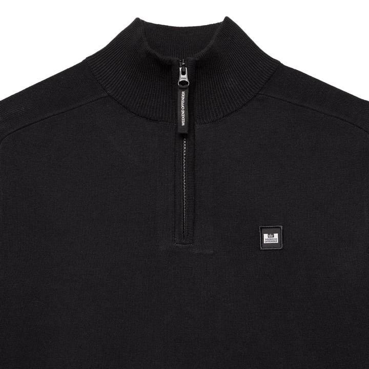 Weekend Offender Pierre Knit Zip Sweater Black