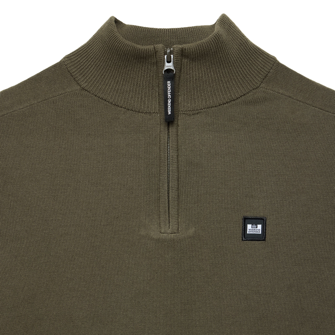 Weekend Offender Pierre Knit Zip Sweater Green