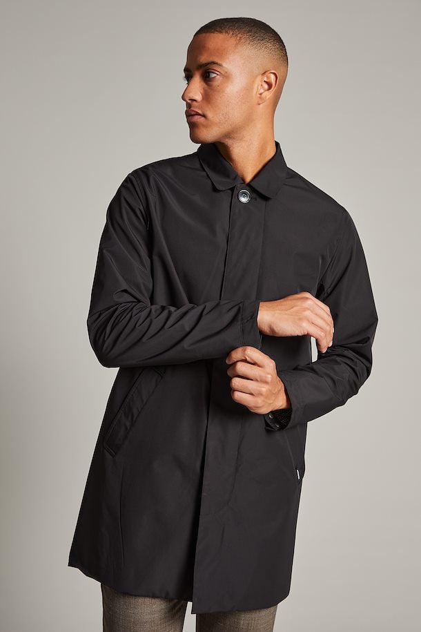 Mens black store mac coat